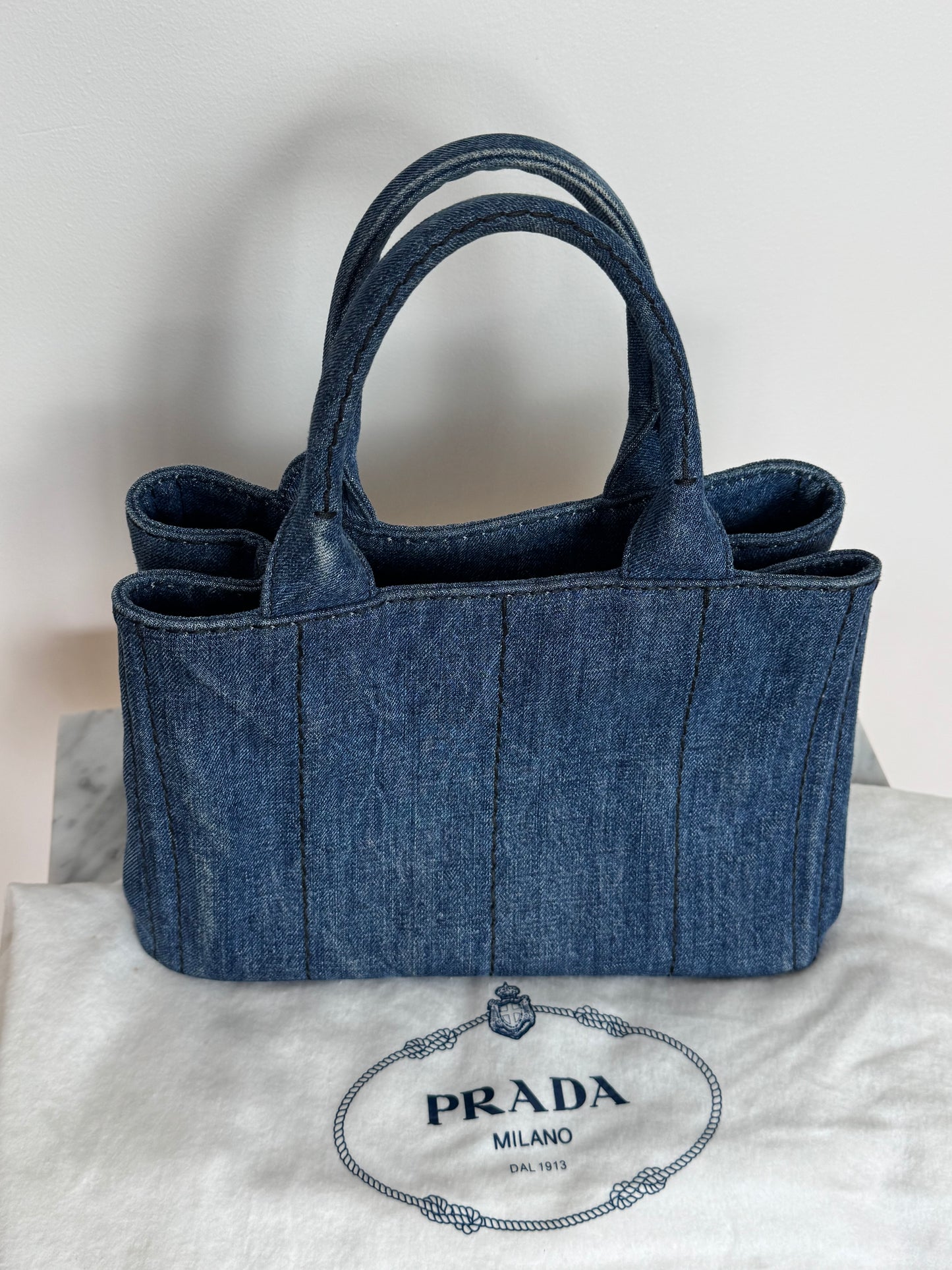 Prada Canapa Satchel-bag denim