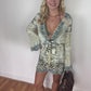 "Camilla Weave Front Tie Playsuit"