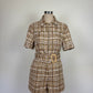 Sandro Acacia belted checked cotton-blend tweed Playsuit size 38