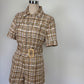 Sandro Acacia belted checked cotton-blend tweed Playsuit size 38