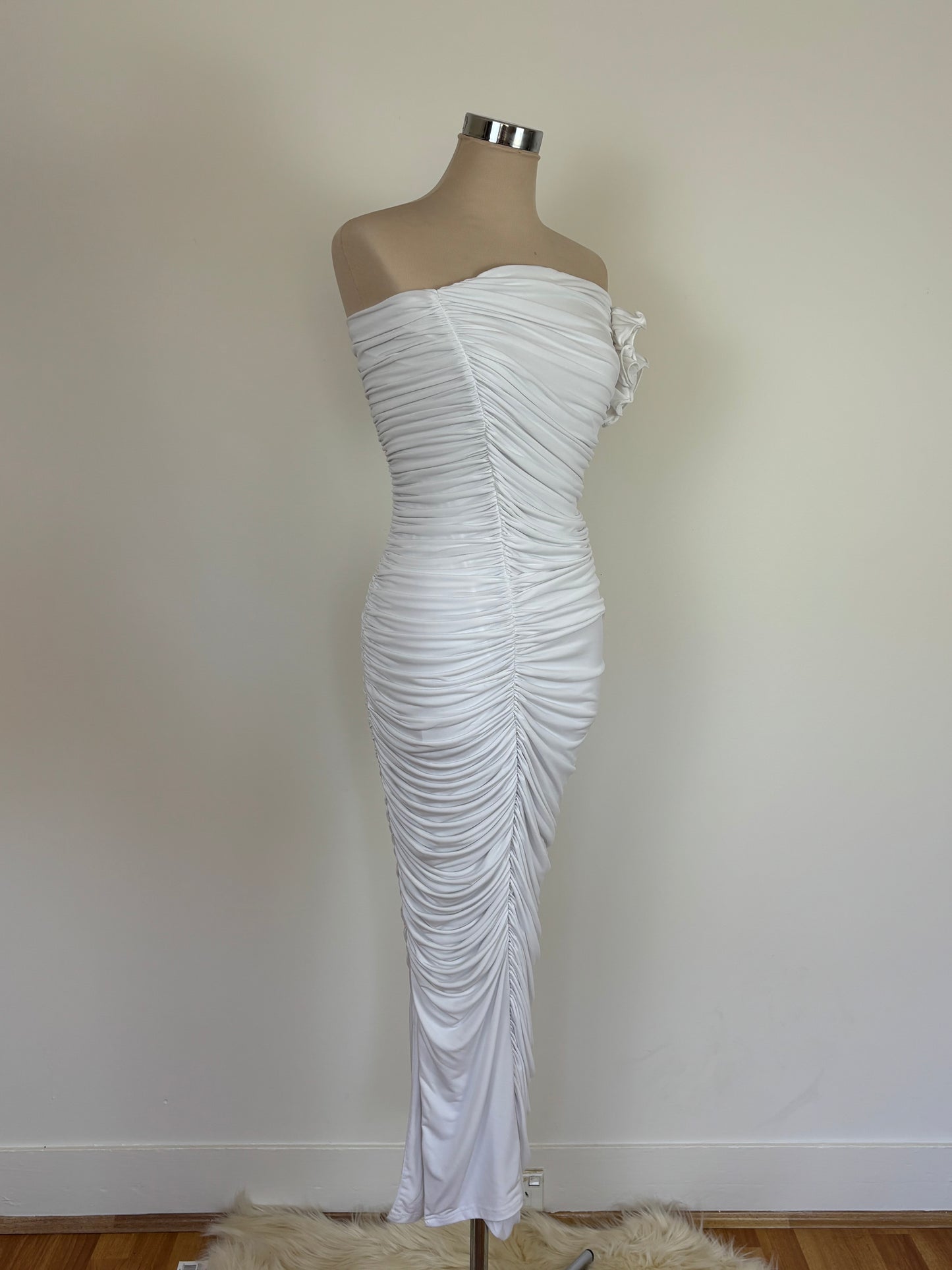 Bianca and Bridget midi dress white