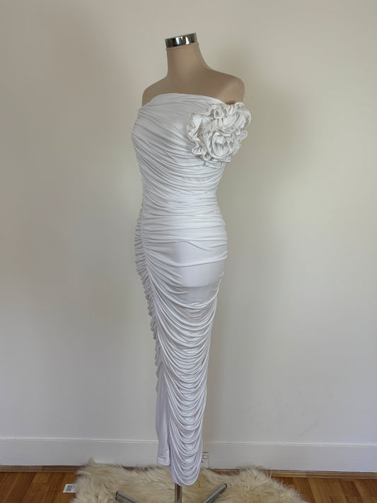 Bianca and Bridget midi dress white
