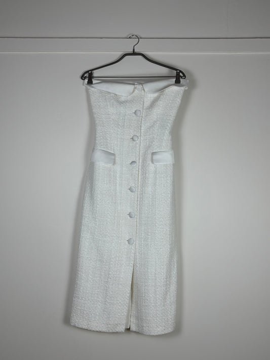 MARIANNA SENCHINA white midi dress