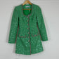 SELF-PORTRAIT Sequinned bouclé minidress green