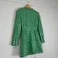 SELF-PORTRAIT Sequinned bouclé minidress green