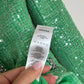 SELF-PORTRAIT Sequinned bouclé minidress green