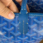Goyard Artois MM blue tote bag with white geometric pattern #luxury #designer