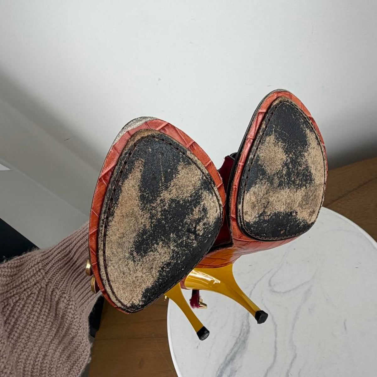 Louis Vuitton multicolored sandals with gold buckles and straps in magenta, orange, and yellow #luxury #designer