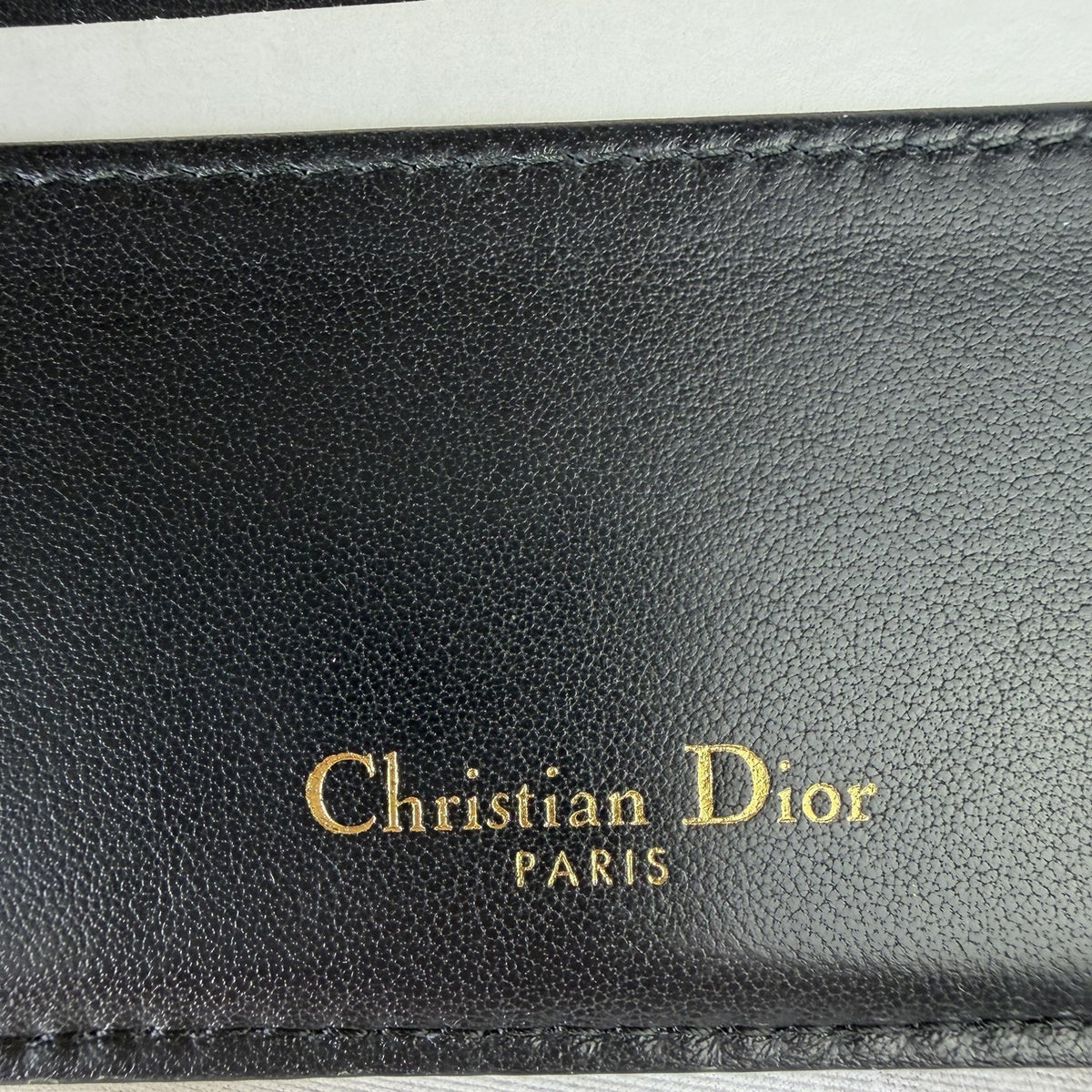 Dior Oblique Monogram Canvas & Leather CD Logo Cardholder Wallet Black/Beige