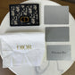 Dior Oblique Monogram Canvas & Leather CD Logo Cardholder Wallet Black/Beige