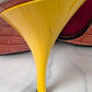 Louis Vuitton multicolored sandals with gold buckles and straps in magenta, orange, and yellow #luxury #designer