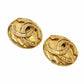 Vintage Chanel CC Logo Earrings — Gold Tone, 1994