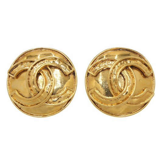 Vintage Chanel CC Logo Earrings — Gold Tone, 1994