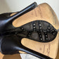 Jimmy Choo black mesh studded wedge sandals with silver studs, size 36 eu #wedges #designer