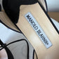 Manolo Blahnik black suede heels with lace up detail #luxury #designer