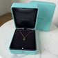 Tiffany & Co. 18ct Yellow Gold Heart Tag Pendant Necklace Cable Chain Signed