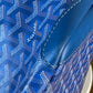 Goyard Artois MM blue tote bag with white geometric pattern #luxury #designer