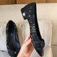 Chanel Ballet Flats — Black & Gold, Size EU 40