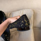 Chanel Ballet Flats — Black & Gold, Size EU 40
