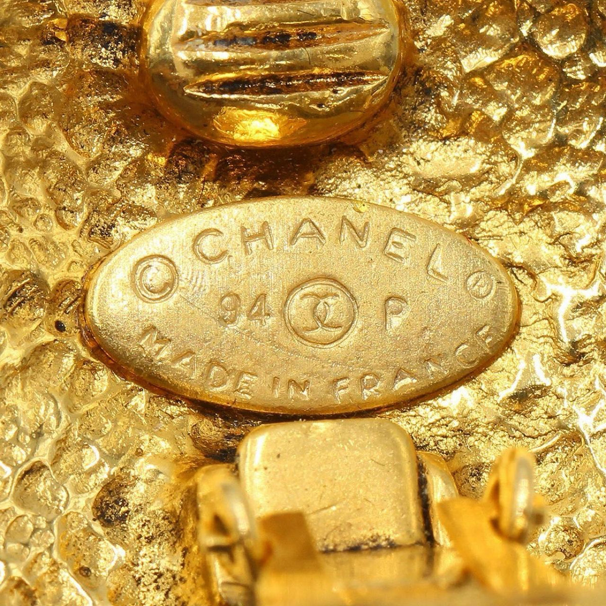 Vintage Chanel CC Logo Earrings — Gold Tone, 1994