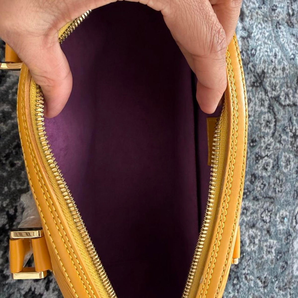 Louis Vuitton yellow Jasmin Epi leather handbag