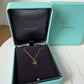 Tiffany & Co. 18ct Yellow Gold Heart Tag Pendant Necklace Cable Chain Signed