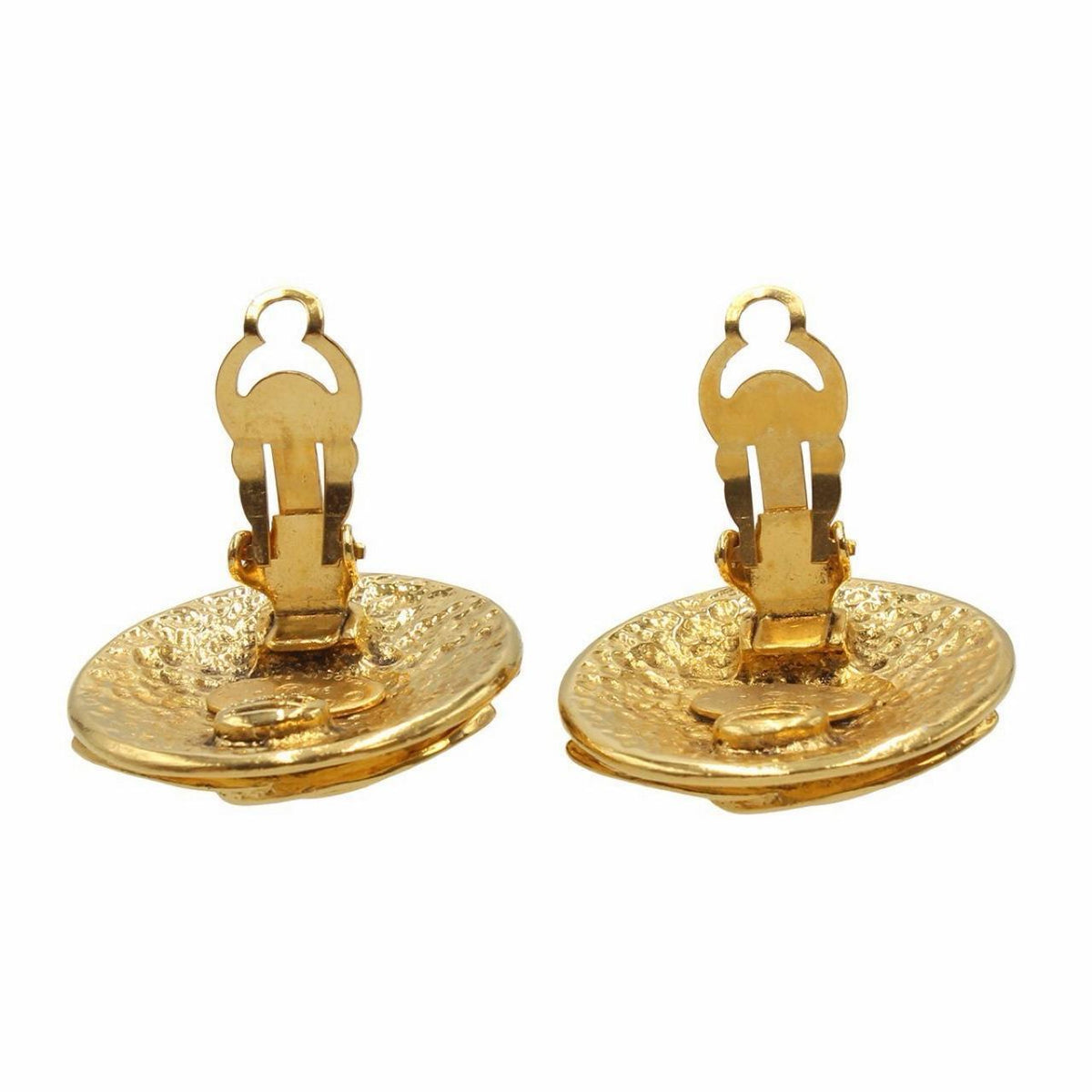Vintage Chanel CC Logo Earrings — Gold Tone, 1994